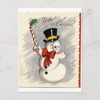 Cartão Postal Snowman