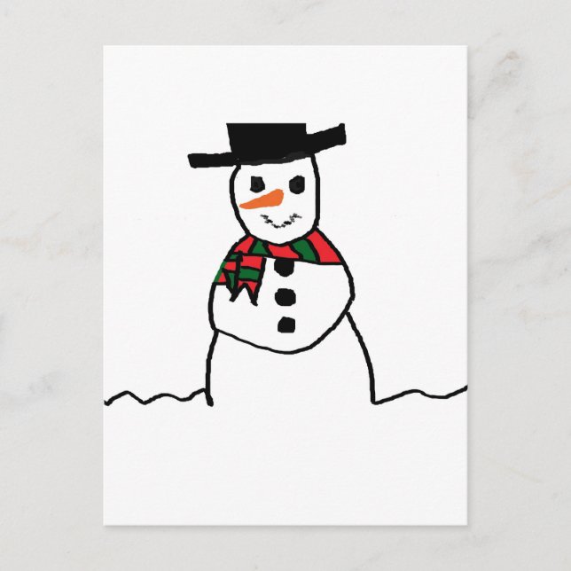 Cartão Postal Snowman (Frente)