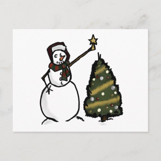 Cartão Postal Snowman (Frente)