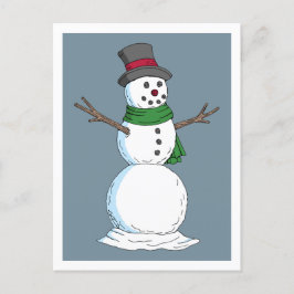 Cartão Postal Snowman