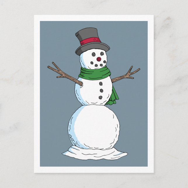 Cartão Postal Snowman (Frente)