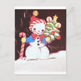 Cartão Postal Snowman
