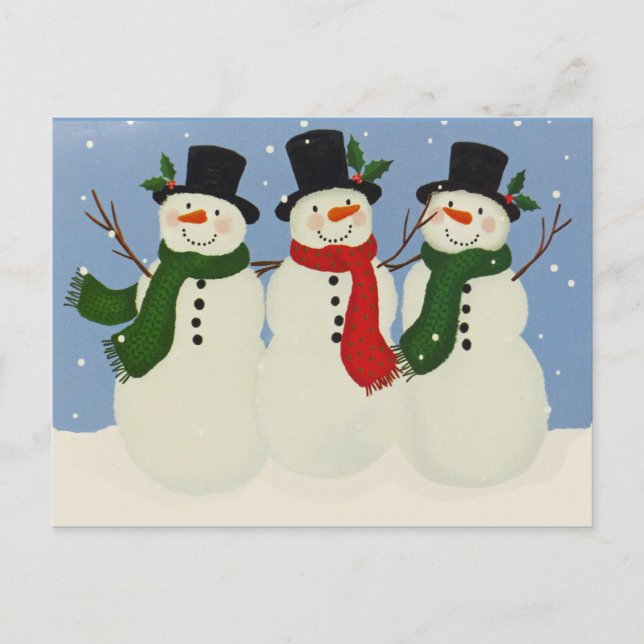 Cartão Postal Snowman (Frente)