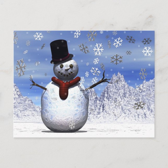 Cartão Postal Snowman (Frente)
