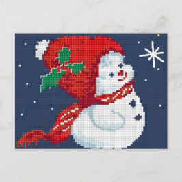 Cartão Postal Snowman