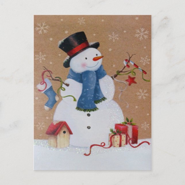 Cartão Postal Snowman (Frente)