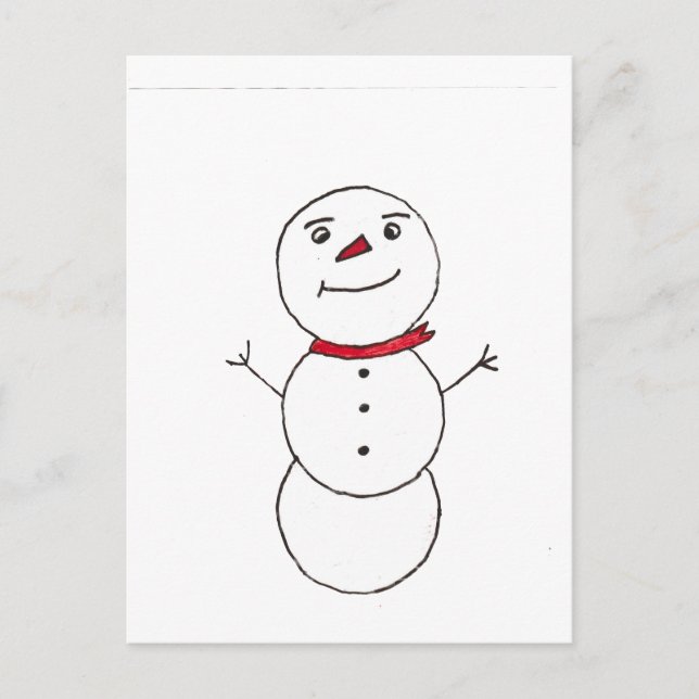 Cartão Postal Snowman (Frente)