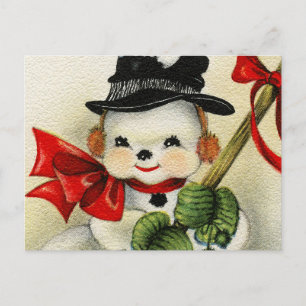Cartão Postal Snowman 004