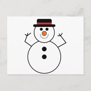 Cartão Postal Snowman Cartoon