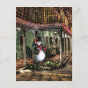 Cartão Postal Snowman Saudações