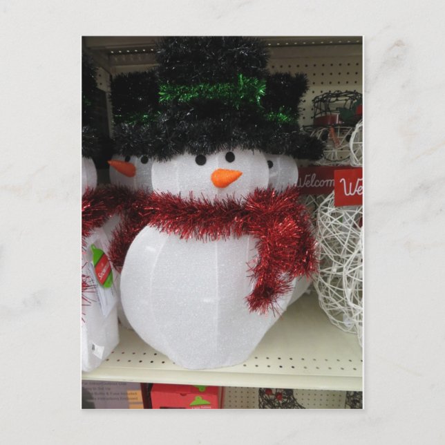 Cartão Postal Snowman selado (Frente)