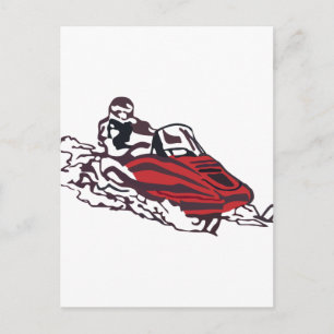 Cartão Postal Snowmobile