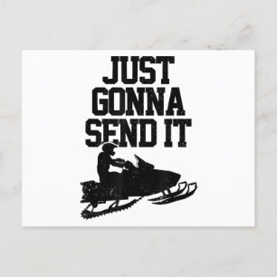 Cartão Postal Snowmobile Vai Enviar Um Motor Engraçado Gif