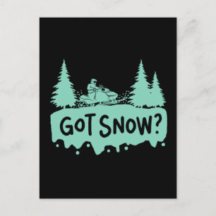 Cartão Postal Snowmobiling - Engraçado neveweather condition