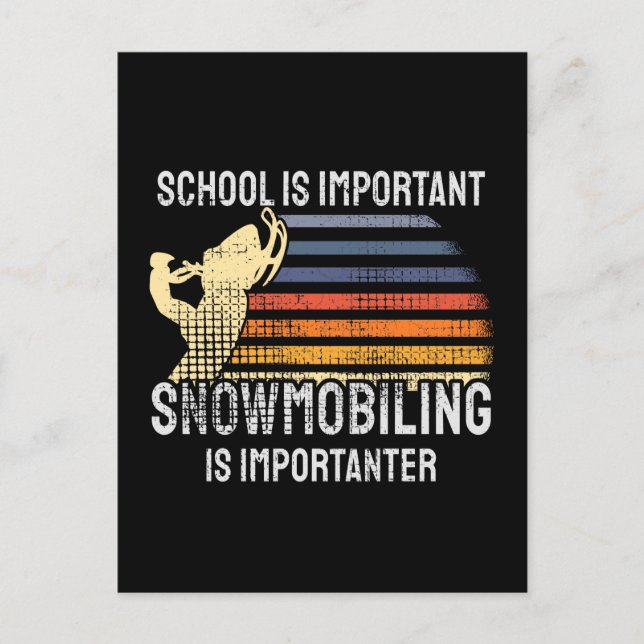 Cartão Postal Snowmobiling Snowmobile (Frente)