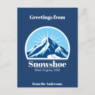 Cartão Postal Snowshoe West Virginia USA ski resort Postcard