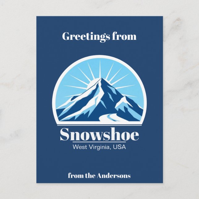 Cartão Postal Snowshoe West Virginia USA ski resort Postcard (Frente)