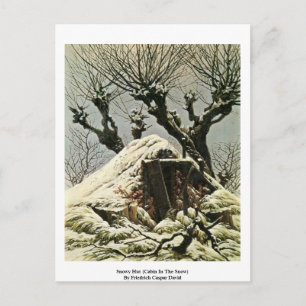 Cartão Postal Snowy Hut (Cabina Na Neve)