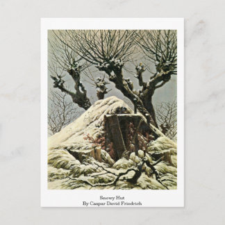 Cartão Postal Snowy Hut Por Caspar David Friedrich