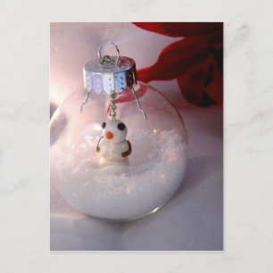 Cartão Postal Snowy Ornament