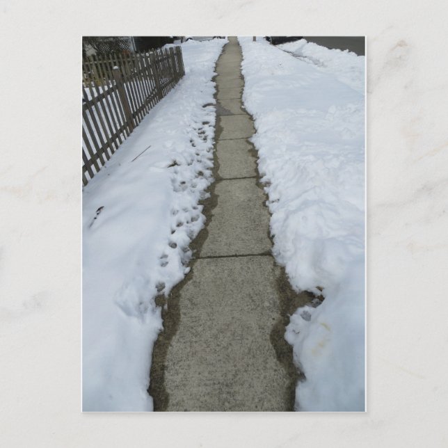 Cartão Postal Snowy Path (Frente)