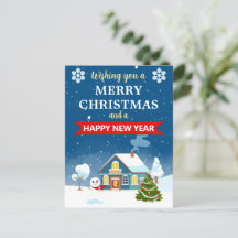 Snowy Winter House Cenário Feliz Natal