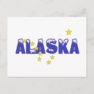 CARTÃO POSTAL SNOWY WORD ALASKA