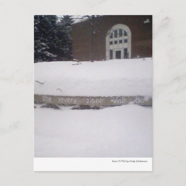 Cartão Postal "Só a recuperação fará..." - Emily Dickinson. (Frente)