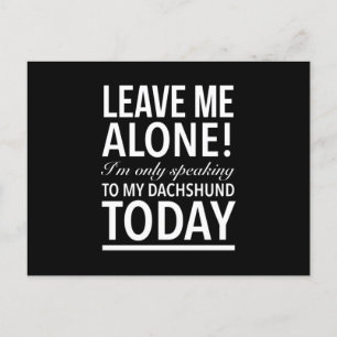 Cartão Postal Só estou falando com o meu cachorro hoje branco