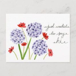 Cartão Postal Só queria dizer "Olá"