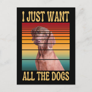 CARTÃO POSTAL SÓ QUERO TODOS OS CÃES.