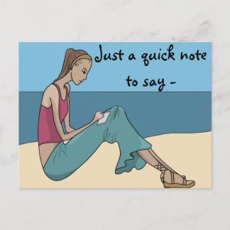 CARTÃO POSTAL SÓ UMA NOTA RÁPIDA PARA DIZER