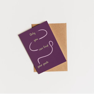 Cartão Postal Só você pode encontrar seu caminho inspirador