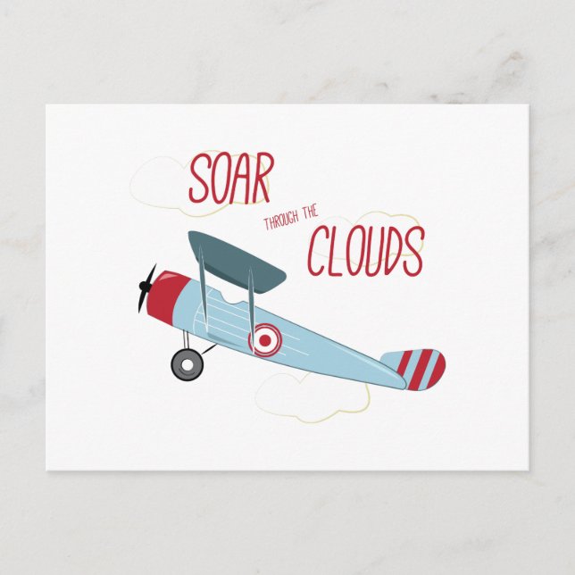 Cartão Postal Soar Plane (Frente)