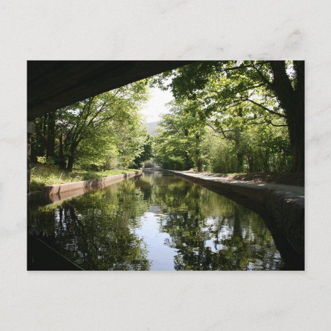 Cartão Postal Sob a Ponte Llangollen Canal Postcard (Frente)