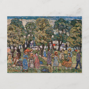 Cartão Postal Sob as Árvores de Maurice Prendergast, Belas Artes