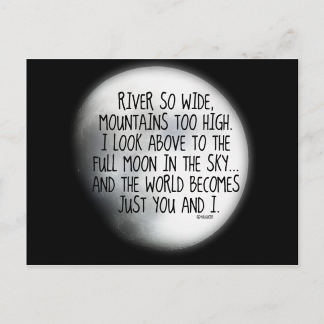 Cartão Postal Sob O Mesmo Poema Da Lua (Frente)