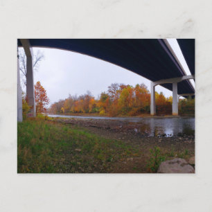 Cartão Postal Sob o Parque Bridge em Outono, Dublin, Ohio