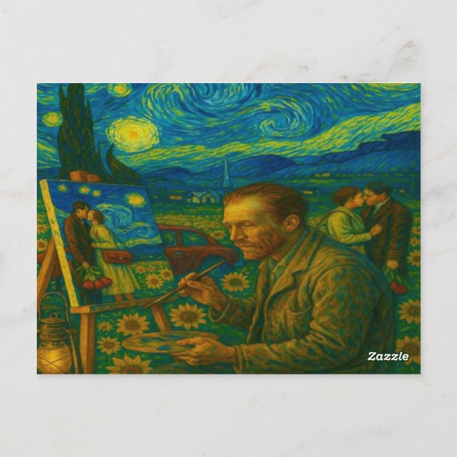 Cartão Postal sob uma musa estrelada - under a starry muse (Verso)