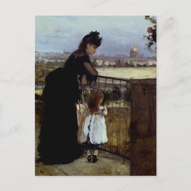 Cartão Postal Sobre a sacada de Berthe Morisot (Frente)