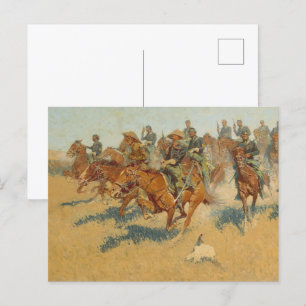 Cartão Postal Sobre as planícies do sul por Frederic Remington