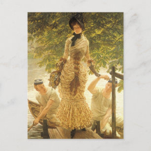 Cartão Postal Sobre as Tâmisas de James Tissot, Realismo Vintage