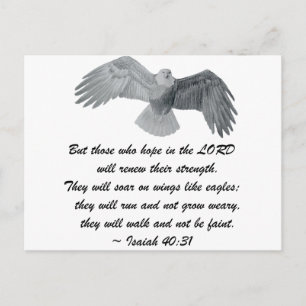 Cartão Postal Sobre asas como Águias - Is 40:31