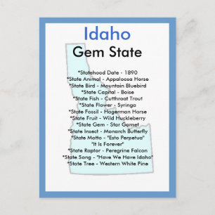 Cartão Postal Sobre Idaho