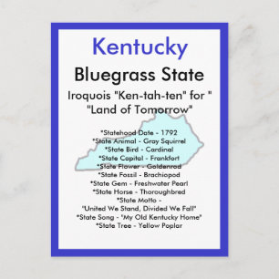 Cartão Postal Sobre Kentucky
