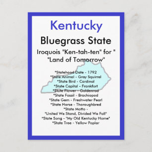 Cartão Postal Sobre Kentucky