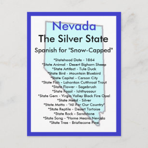 Cartão Postal Sobre Nevada