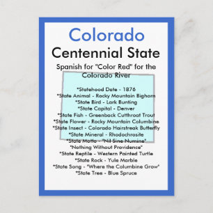 Cartão Postal Sobre o Colorado