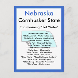 Cartão Postal Sobre o Nebraska