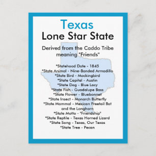 Cartão Postal Sobre o Texas
